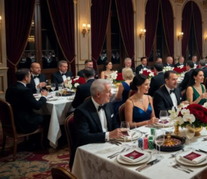 Fényűző vállalati gála a RoyalGatherinng kaszinó-stílusú báltermében