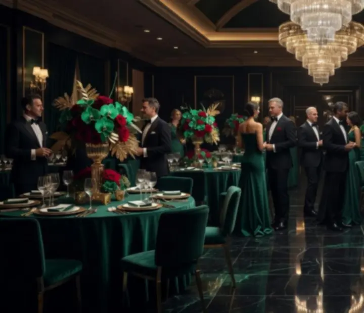 Cinematikus esti bankett a RoyalGatherinng elegáns kaszinó hangulatú báltermében