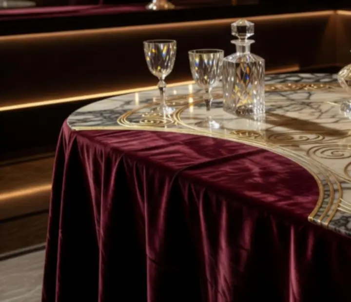 Elegáns kaszinó ihlette dekoráció, arany részletek és hangulatos fények a RoyalGatherinngben.